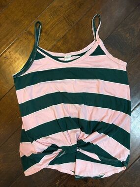 Pink and Green Striped Top Knotted Fromt knot by Fifth Ray.   Size medium.
